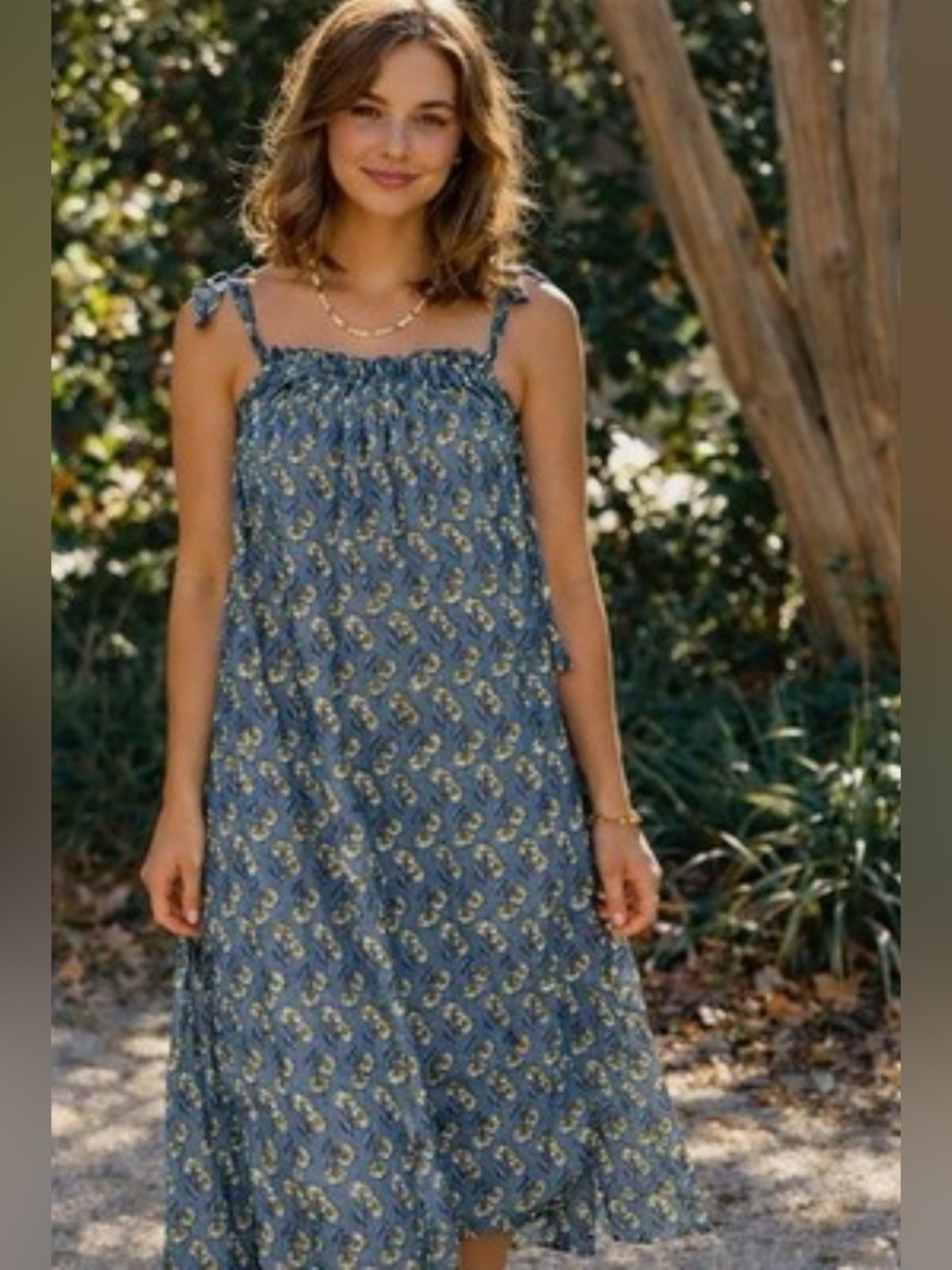 Ex Voto Vintage Iris Blue Sundress size XS/S